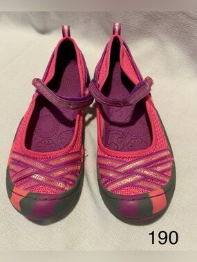 M.A.P Girls' Pink & Purple Mary Jane Slip-On Shoes Sz 4 summer Barbiecore